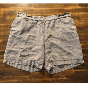 J. Jill PureJill Women’s Large 34 x 6 Shorts 100% Linen Elastic Waist Pull On